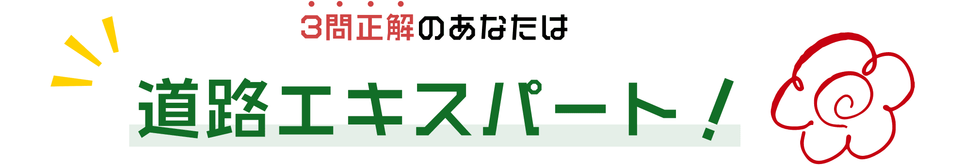 3問正解のあなたは道路エキスパート！